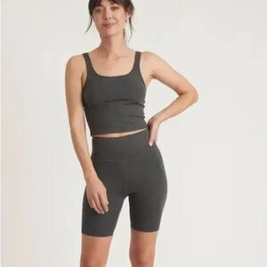 MARINE LAYER Dark Gray Studio Biker Bike Shorts Size S Small